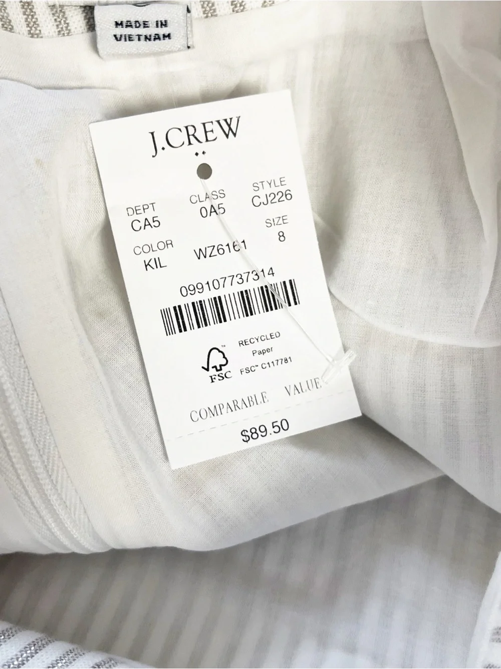 J. Crew crew metallic
